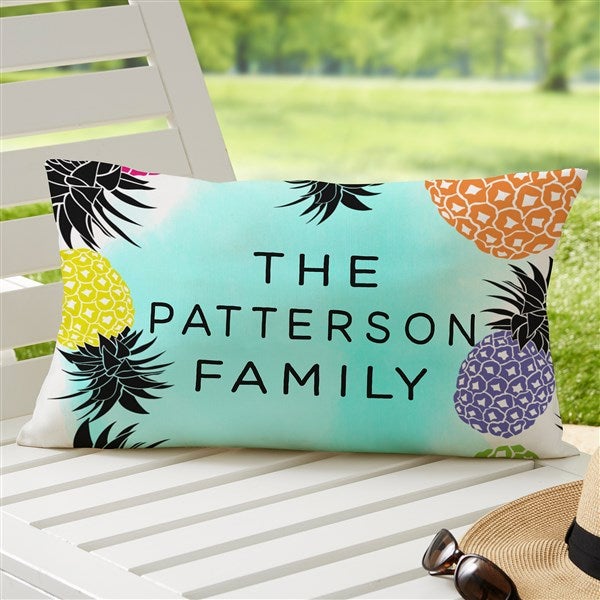 Pineapple Party Personalized Outdoor Throw Pillows - 31930