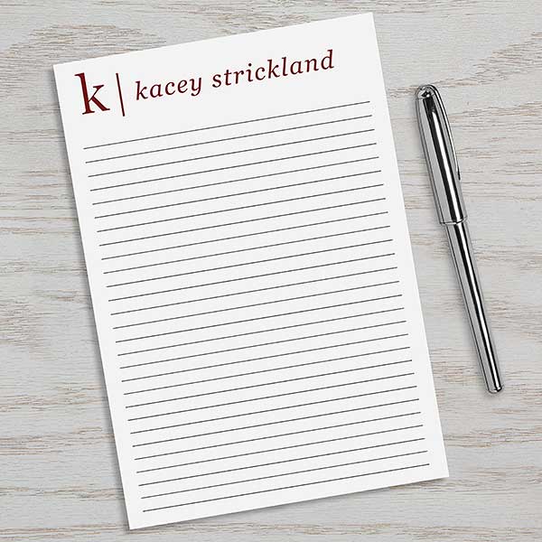 Modern Monogram Personalized Notepad - 31936