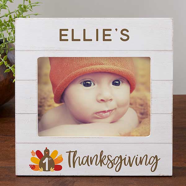 Baby's First Thanksgiving Personalized Shiplap Frames - 31941