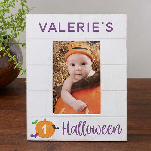 Baby's First Halloween Personalized Shiplap Frames - 31942