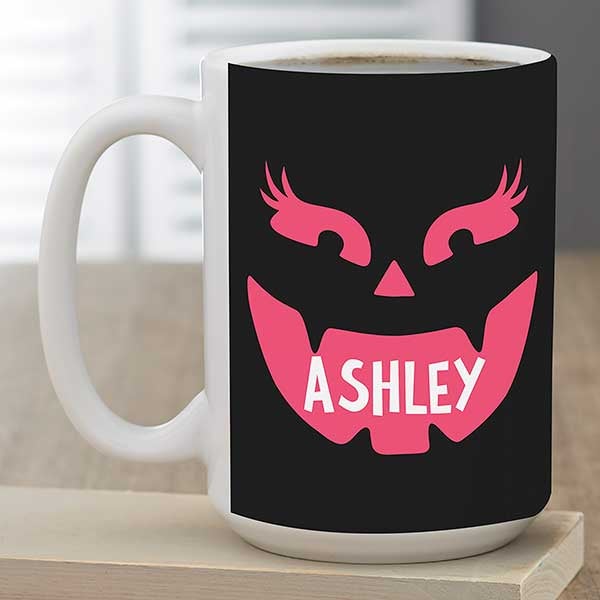 Jack-o'-Lantern Personalized Ceramic Halloween Coffee Mugs - 31955