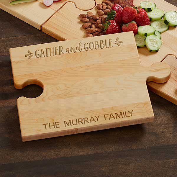 Gather & Gobble Personalized Puzzle Piece Cutting Boards - 31961