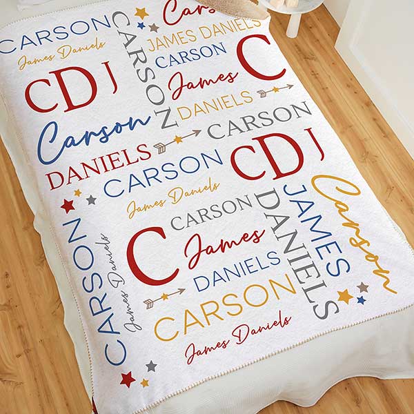 Blooming Baby Boy Personalized Baby Blankets - 31966