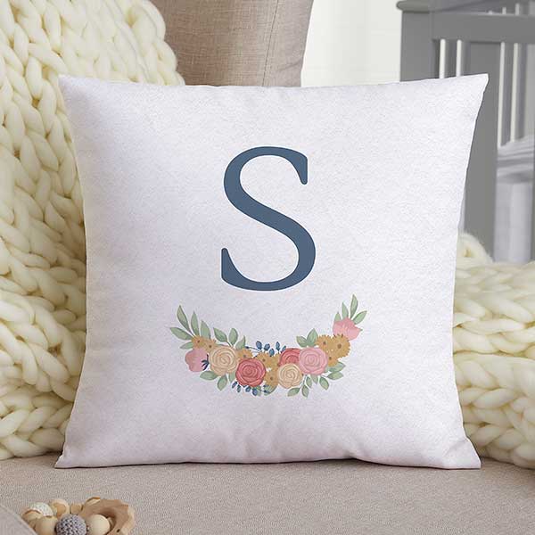 Blooming Baby Girl Personalized Nursery Throw Pillows - 31968