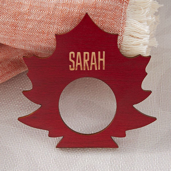 Gather & Gobble Personalized Wooden Napkin Rings - 31969