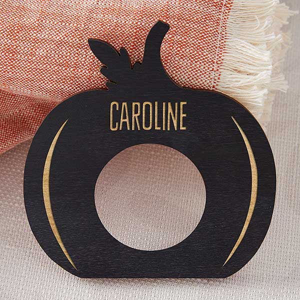 Gather & Gobble Personalized Wooden Napkin Rings - 31969