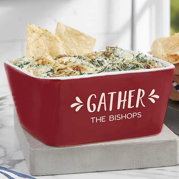 Gather & Gobble Personalized Small Square Baking Dish - 31979
