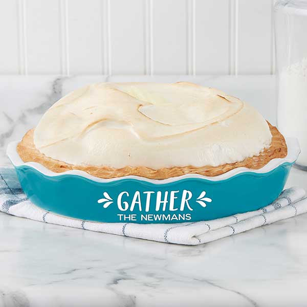 Gather & Gobble Personalized Classic Ceramic Pie Dish - 31980