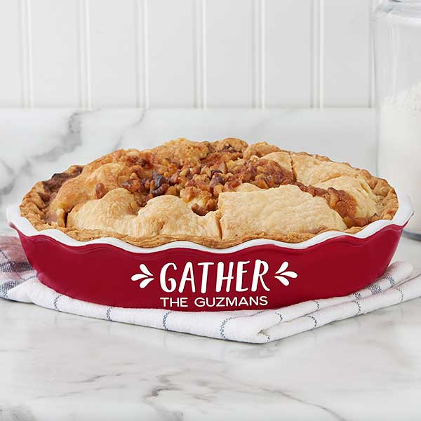 Gather & Gobble Personalized Classic Ceramic Pie Dish - 31980