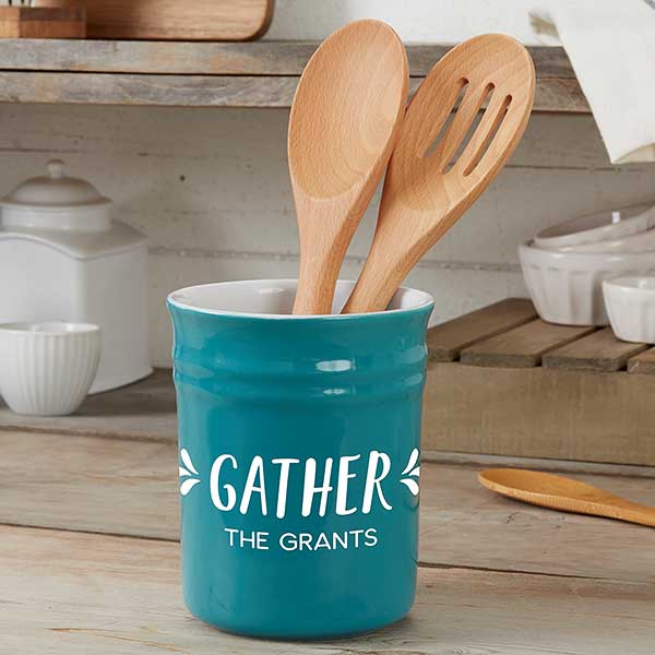 Gather & Gobble Personalized Classic Ceramic Utensil Holder - 31984