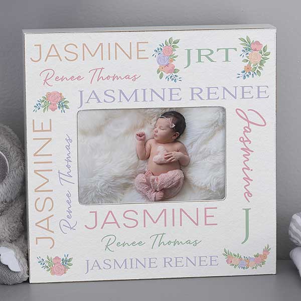 Blooming Baby Girl Personalized Picture Frames - 31985