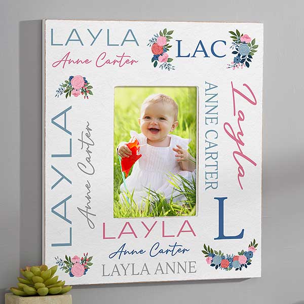 Blooming Baby Girl Personalized Picture Frames - 31985