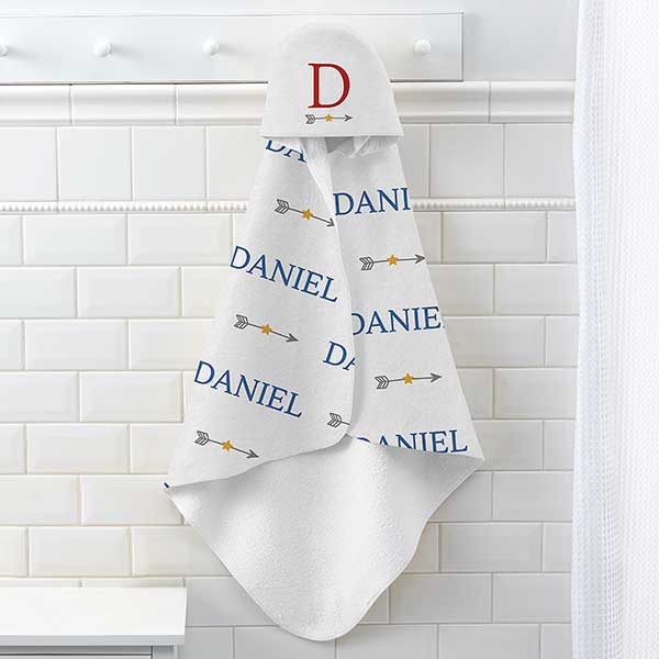 Star Struck Baby Personalized Baby Boy Hooded Towels - 31987