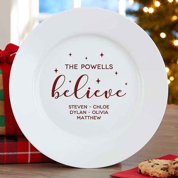 We Believe Personalized Christmas Appetizer Plate - 31997