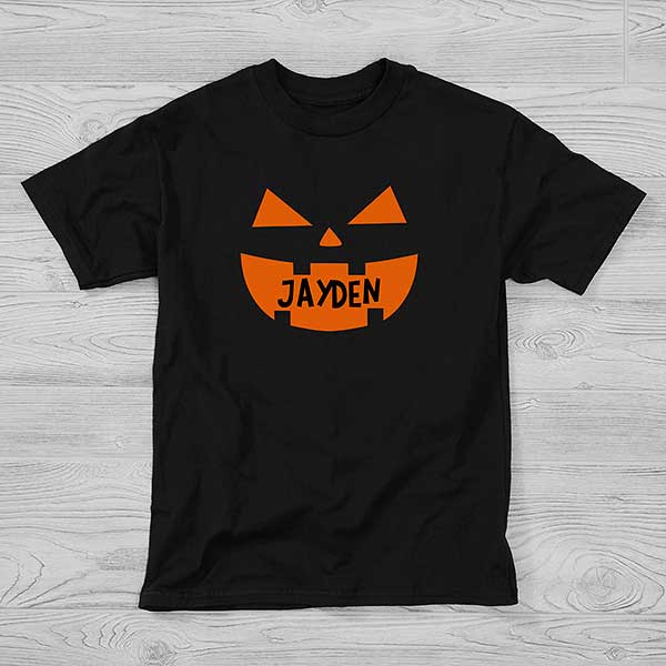 Jack-o'-Lantern Personalized Halloween Kids Shirts - 32005