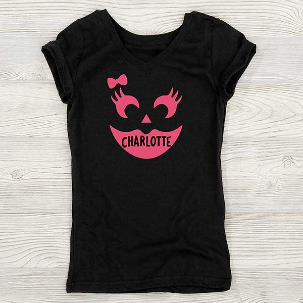 Jack-o'-Lantern Personalized Halloween Kids Shirts - 32005