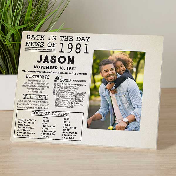Back In The Day Personalized Birthday Picture Frames - 32016