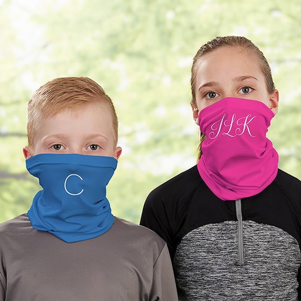 Solid Monogram Personalized Kid's Neck Gaiter - 32027