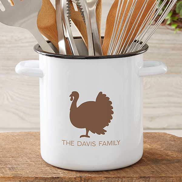 Gather & Gobble Personalized Enamel Kitchen Canisters - 32032