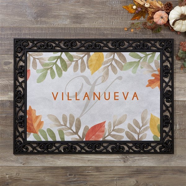 Autumn Leaves Personalized Fall Doormats