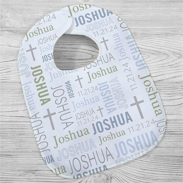 Christening Day For Him Baby Boy Name Personalized Baby Bib