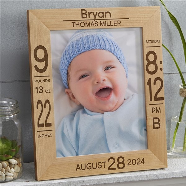 Baby Birth Information Personalized Wooden Picture Frames - 32086