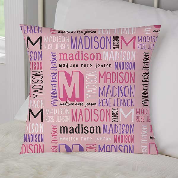 Bright Name Personalized Kids' Throw Pillows - 32113