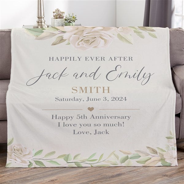 Personalized anniversary blankets clearance