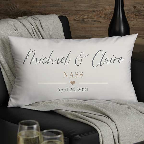 Floral Anniversary Personalized Throw Pillows - 32116