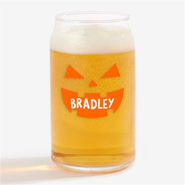 Jack-o'-Lantern Personalized Halloween Beer Glasses - 32124