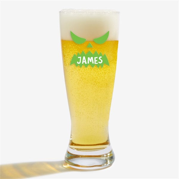 Jack-o'-Lantern Personalized Halloween Beer Glasses - 32124