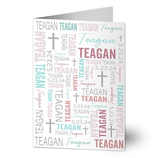 Religious Repeating Name Personalized Greeting Cards - 32161