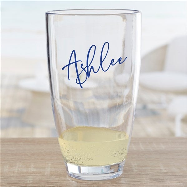 Trendy Script Name Personalized Tritan Highball Glasses - 32177