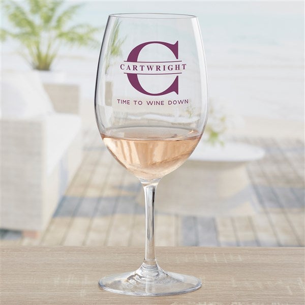 Lavish Last Name Personalized Unbreakable Tritan Wine Glass - 32182