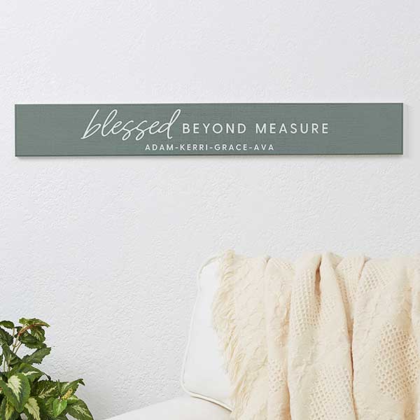 Blessed Beyond Measure Personalized Wooden Sign - 32185