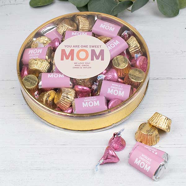 You Are One Sweet Mom Personalized Tin with Hershey's & Reese's Mix - 32190D