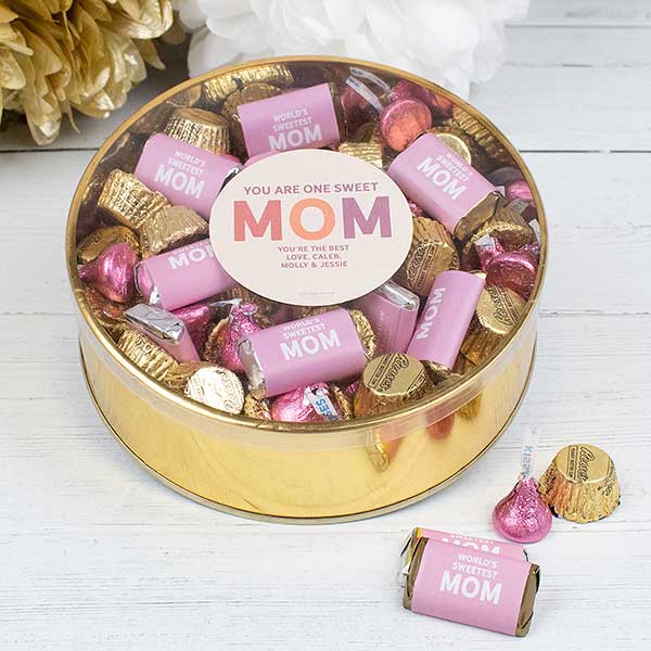 You Are One Sweet Mom Personalized Tin with Hershey's & Reese's Mix - 32190D