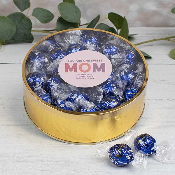 You Are One Sweet Mom Personalized Lindt Chocolate Gift Tins - 32191D