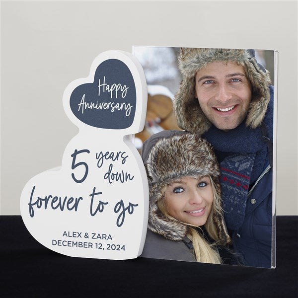 Anniversary Love Personalized Wooden Hearts Photo Frame - 32200