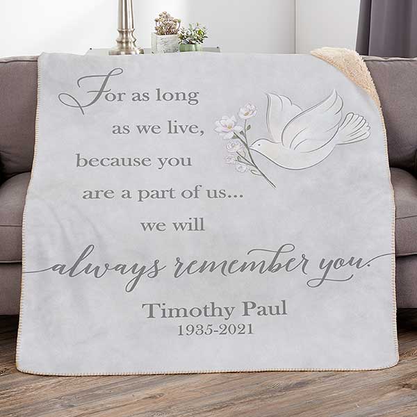 Always Remember You Personalized Memorial Blankets - 32218