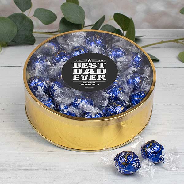 Best Dad Ever Personalized Lindt Gift Tins - 32228D