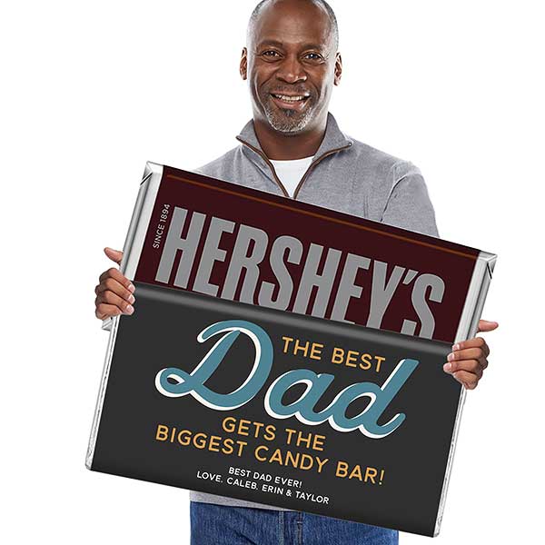The Best Dad Gets the Biggest Candy Bar Personalized 5lb Hershey Bar - 32232D