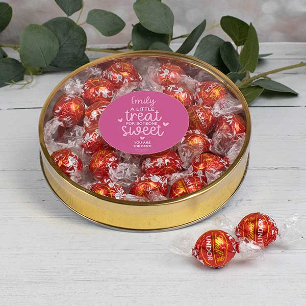 Lindt Truffles in Custom Candy Jar (Choose Size)