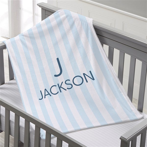 Delicate Stripes Personalized Boys' Blankets - 32269