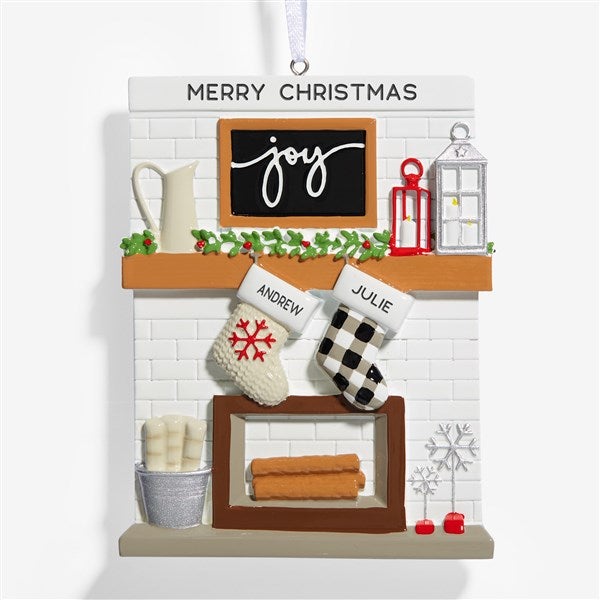 Fireplace Stockings Personalized Family Ornaments - 32293