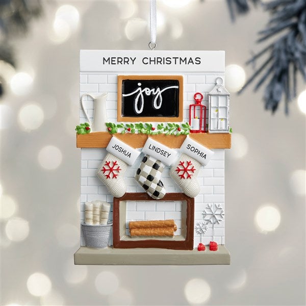 Fireplace Stockings Personalized Family Ornaments - 32293