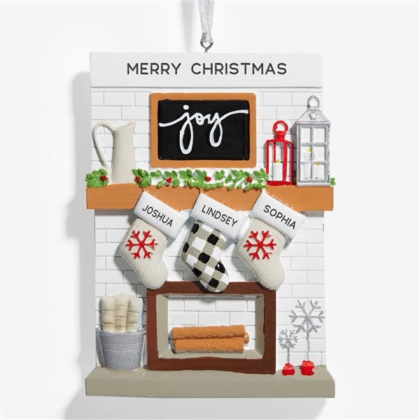 Fireplace Stockings Personalized Family Ornaments - 32293