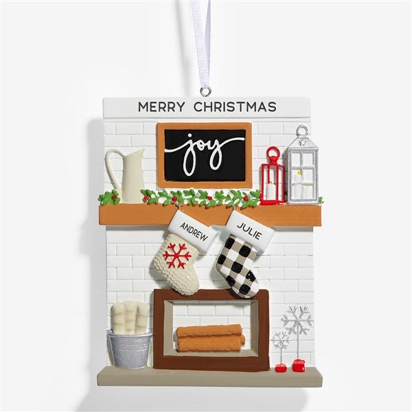 Fireplace Stockings Personalized Family Ornaments - 32293