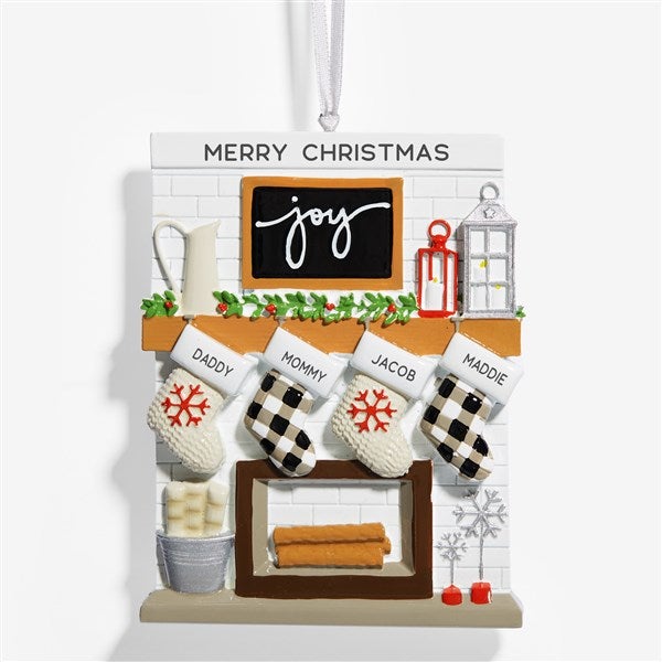 Fireplace Stockings Personalized Family Ornaments - 32293