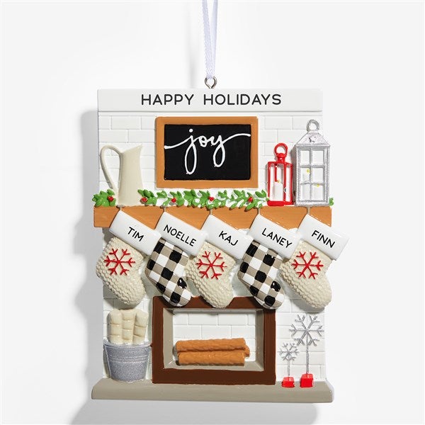 Fireplace Stockings Personalized Family Ornaments - 32293